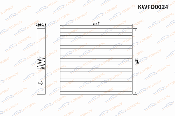 фильтр салонный korwin kwfd0024 оптом от производителя по низким ценам