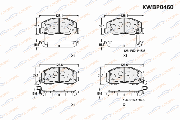 колодки тормозные дисковые korwin kwbp0460 оптом от производителя по низким ценам
