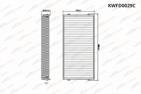 фильтр салонный угольный korwin kwfd0029c оптом от производителя по низким ценам