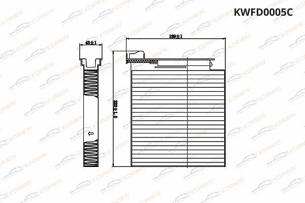 фильтр салонный угольный korwin kwfd0005c оптом от производителя по низким ценам