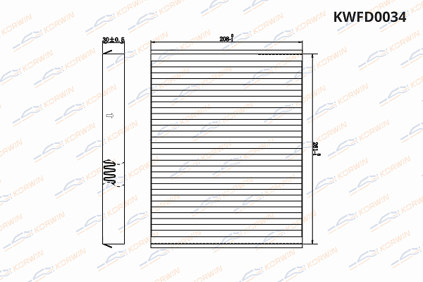 фильтр салонный korwin kwfd0034 оптом от производителя по низким ценам
