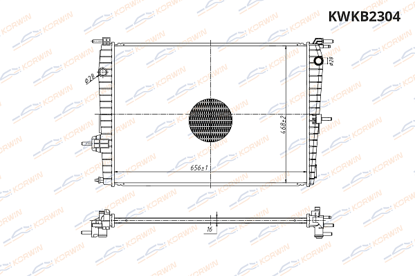 радиатор охлаждения двигателя korwin kwkb2304 оптом от производителя по низким ценам