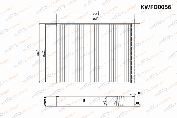 фильтр салонный korwin kwfd0056 оптом от производителя по низким ценам