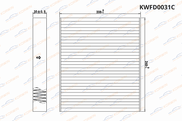 фильтр салонный угольный korwin kwfd0031c оптом от производителя по низким ценам