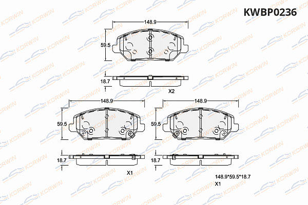 колодки тормозные дисковые korwin kwbp0236 оптом от производителя по низким ценам