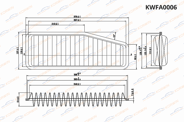 фильтр воздушный korwin kwfa0006 оптом от производителя по низким ценам