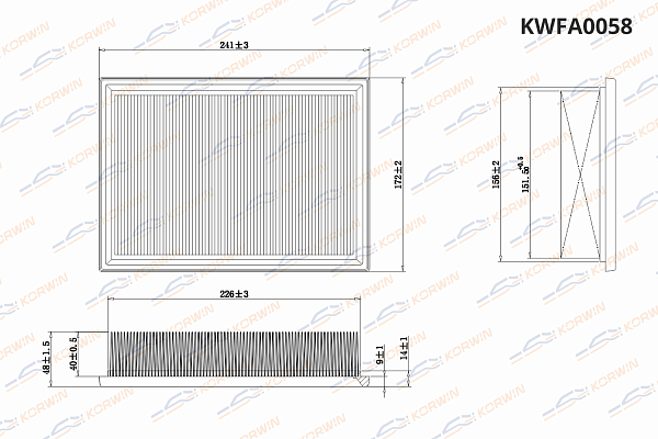 фильтр воздушный korwin kwfa0058 оптом от производителя по низким ценам