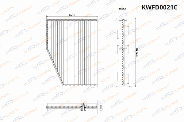 фильтр салонный угольный korwin kwfd0021c оптом от производителя по низким ценам