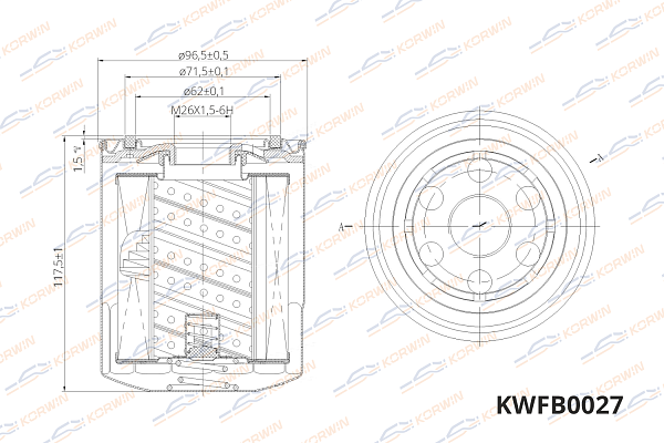 фильтр масляный korwin kwfb0027 оптом от производителя по низким ценам