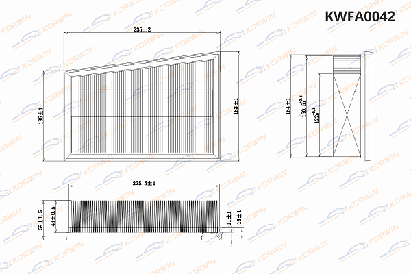 фильтр воздушный korwin kwfa0042 оптом от производителя по низким ценам