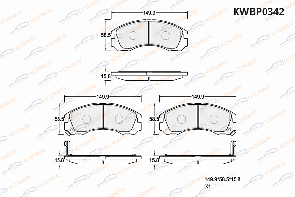 колодки тормозные дисковые korwin kwbp0342 оптом от производителя по низким ценам
