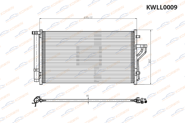 радиатор кондиционера korwin kwll0009 оптом от производителя по низким ценам