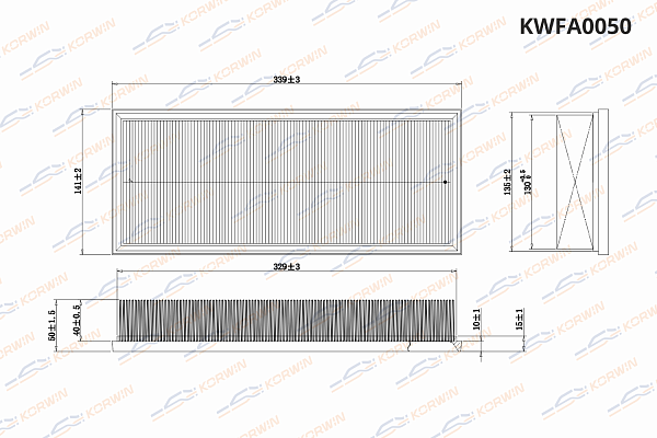 фильтр воздушный korwin kwfa0050 оптом от производителя по низким ценам