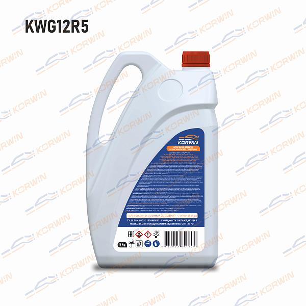 антифриз -40 korwin красный 5 кг kwg12r5 оптом от производителя по низким ценам