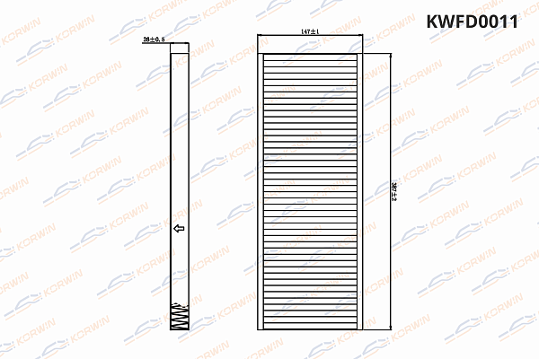 фильтр салонный korwin kwfd0011 оптом от производителя по низким ценам