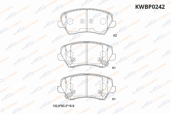 колодки тормозные дисковые korwin kwbp0242 оптом от производителя по низким ценам