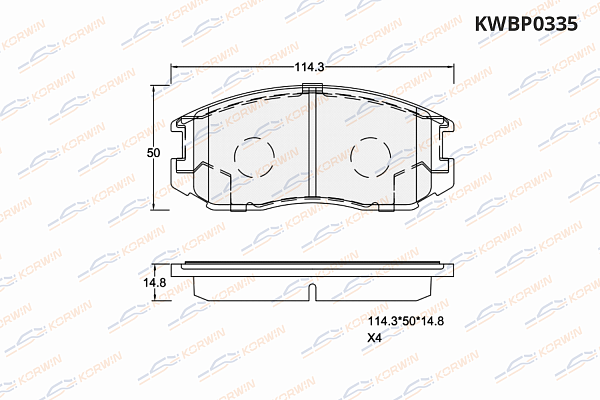 колодки тормозные дисковые korwin kwbp0335 оптом от производителя по низким ценам