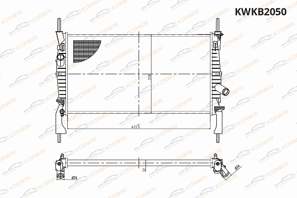 радиаторы охлаждения двигателя korwin kwkb2050 оптом от производителя по низким ценам