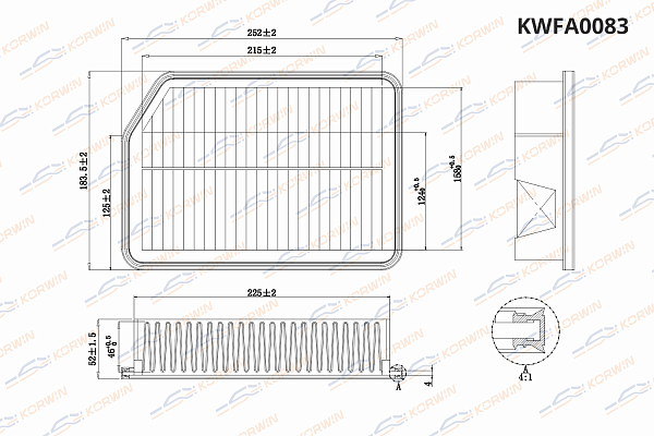 фильтр воздушный korwin kwfa0083 оптом от производителя по низким ценам