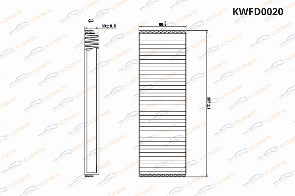 фильтр салонный korwin kwfd0020 оптом от производителя по низким ценам