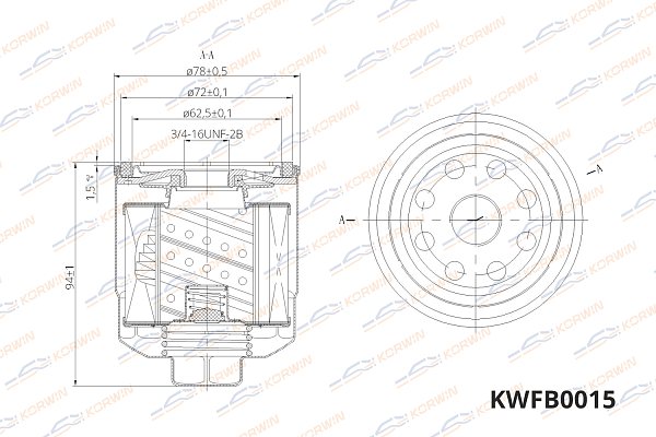 фильтр масляный korwin kwfb0015 оптом от производителя по низким ценам