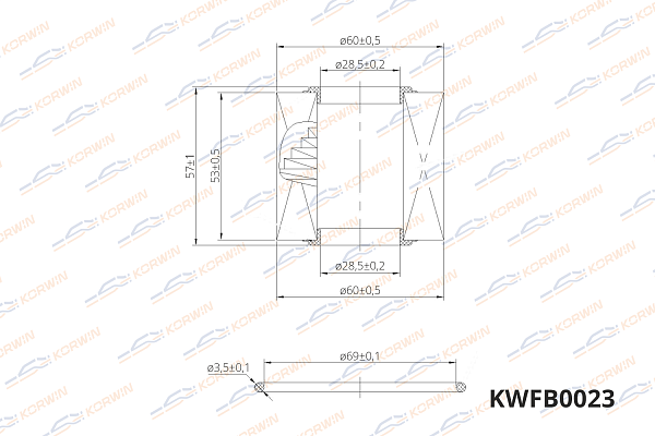 фильтр масляный korwin kwfb0023 оптом от производителя по низким ценам