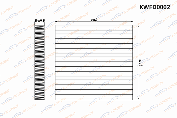фильтр салонный korwin kwfd0002 оптом от производителя по низким ценам