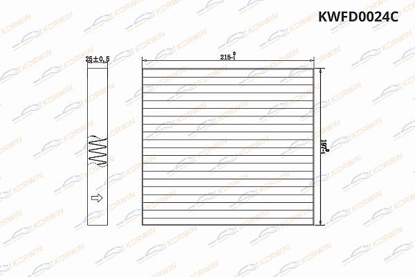 фильтр салонный угольный korwin kwfd0024c оптом от производителя по низким ценам
