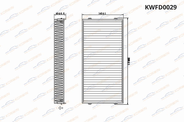 фильтр салонный korwin kwfd0029 оптом от производителя по низким ценам