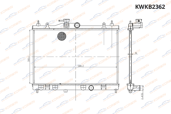 радиатор охлаждения korwin kwkb2362 оптом от производителя по низким ценам