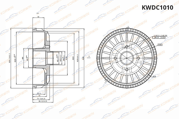 барабан тормозной задний kwdc1010 оптом от производителя по низким ценам