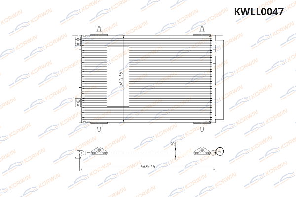 радиатор кондиционера korwin kwll0047 оптом от производителя по низким ценам