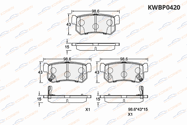 колодки тормозные дисковые korwin kwbp0420 оптом от производителя по низким ценам