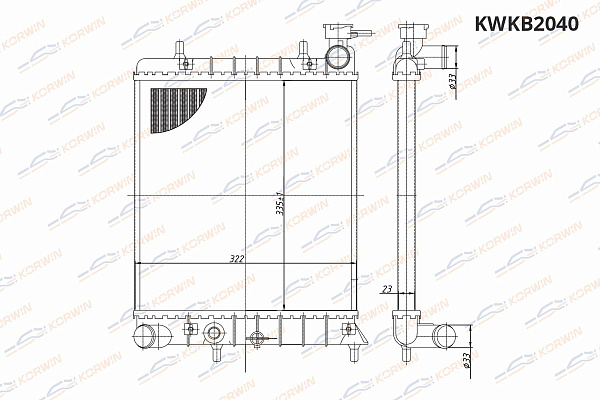радиаторы охлаждения двигателя korwin kwkb2040 оптом от производителя по низким ценам
