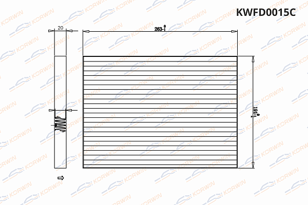 фильтр салонный угольный korwin kwfd0015c оптом от производителя по низким ценам