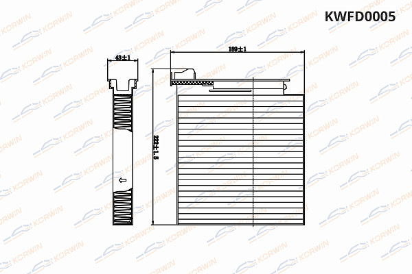 фильтр салонный korwin kwfd0005 оптом от производителя по низким ценам