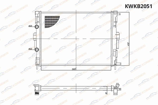 радиаторы охлаждения двигателя korwin kwkb2051 оптом от производителя по низким ценам