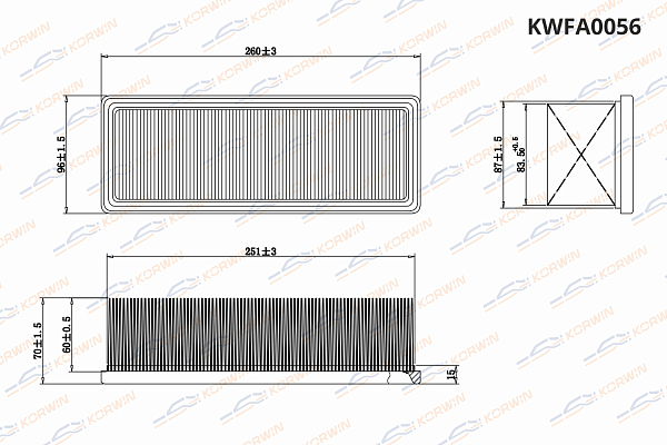 фильтр воздушный korwin kwfa0056 оптом от производителя по низким ценам