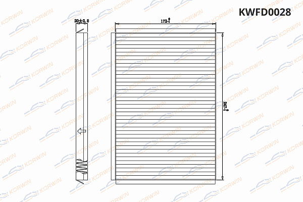 фильтр салонный korwin kwfd0028 оптом от производителя по низким ценам