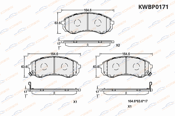 колодки тормозные дисковые korwin kwbp0171 оптом от производителя по низким ценам