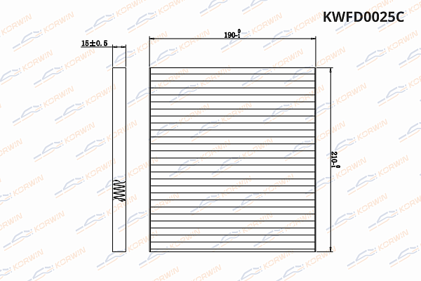 фильтр салонный угольный korwin kwfd0025c оптом от производителя по низким ценам