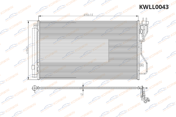 радиатор кондиционера korwin kwll0043 оптом от производителя по низким ценам