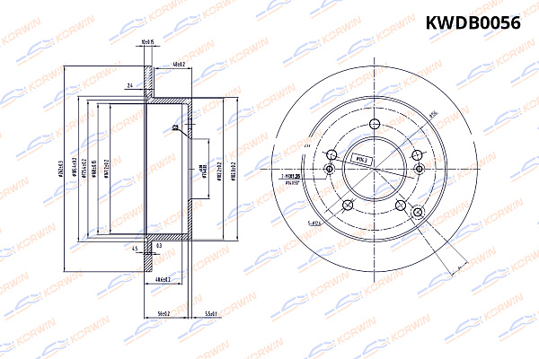 диск тормозной korwin задний kwdb0056 оптом от производителя по низким ценам