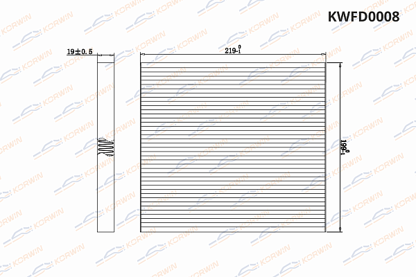 фильтр салонный korwin kwfd0008 оптом от производителя по низким ценам