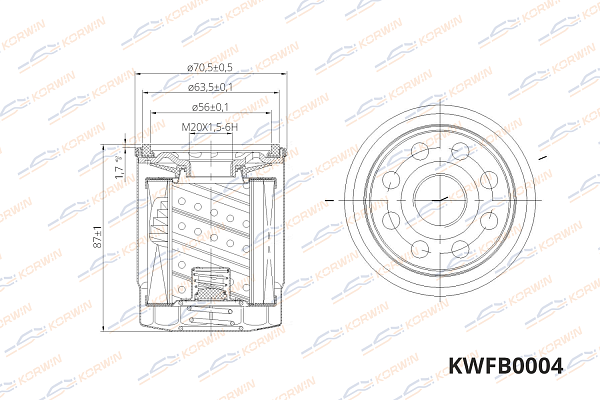 фильтр масляный korwin kwfb0004 оптом от производителя по низким ценам