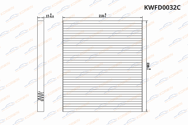 фильтр салонный угольный korwin kwfd0032c оптом от производителя по низким ценам