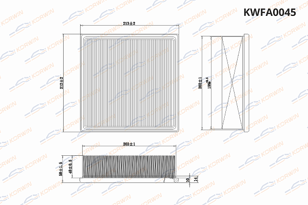 фильтр воздушный korwin kwfa0045 оптом от производителя по низким ценам