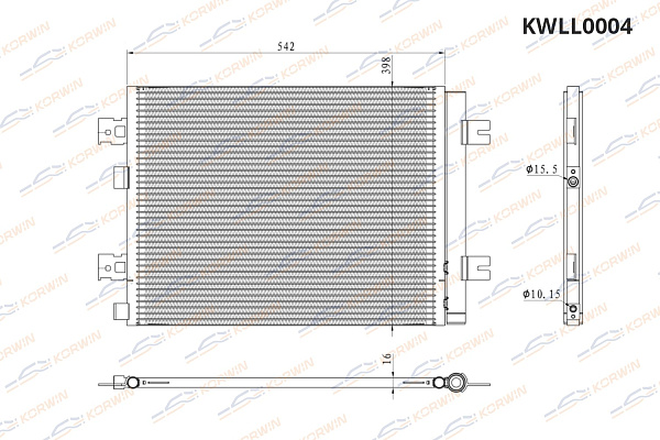 радиатор кондиционера korwin kwll0004 оптом от производителя по низким ценам