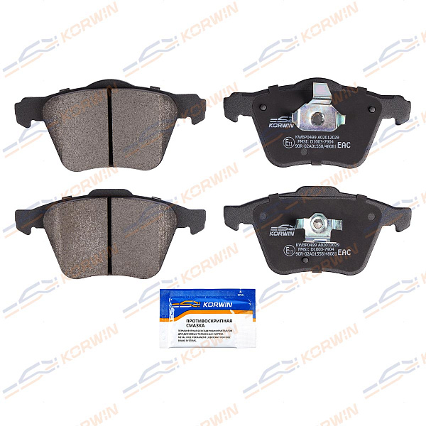 колодки тормозные дисковые korwin kwbp0499 оптом от производителя по низким ценам