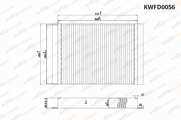 фильтр салонный korwin kwfd0056 оптом от производителя по низким ценам